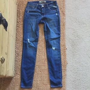 NWT OLD NAVY BOHO ROCKSTAR MID RISE DISTRESSED RIPPED SKINNY JEAN 4 REG